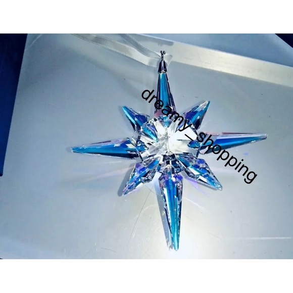 NIB Swarovski Christmas Aurora Borealis Large 4”Star Crystal Ornament #5403200 - Picture 8 of 12
